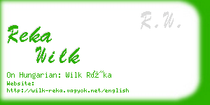 reka wilk business card